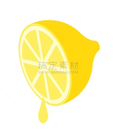 柠檬,横截面,食品,简单,浆果,成分,色彩鲜艳,水果,剪贴画,绘画插图