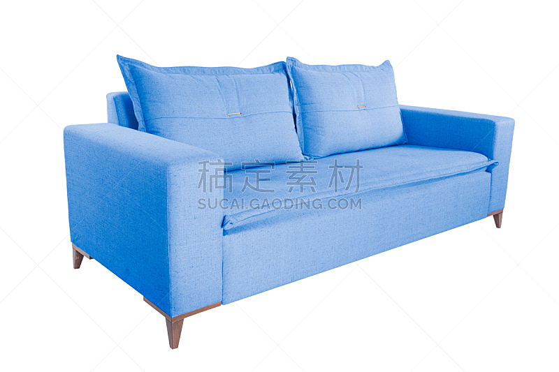 纺织品,沙发,白色背景,舒服,座位,分离着色,三个物体,空的,背景分离,长椅