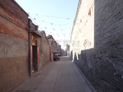平遥,街道,四合院,胡同,水平画幅,无人,过去,居住区,著名景点,远古的