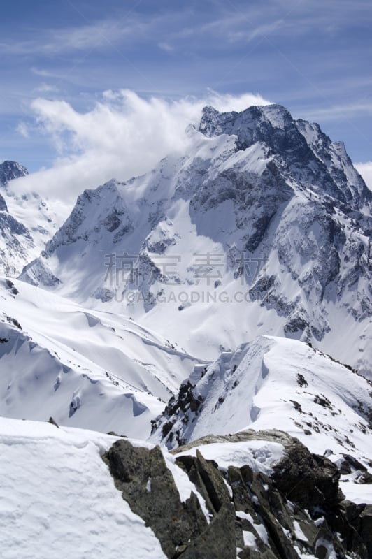 山,山脊,运动,雪山,极限运动,云,雪,自然美,石头,岩石