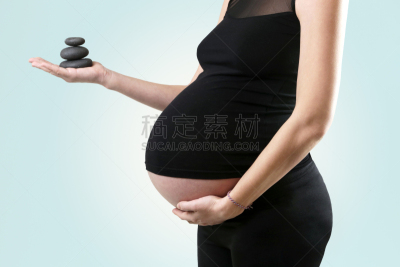平衡,黑色,石头,概念,女人,灵性,休闲活动,腹腔,健康