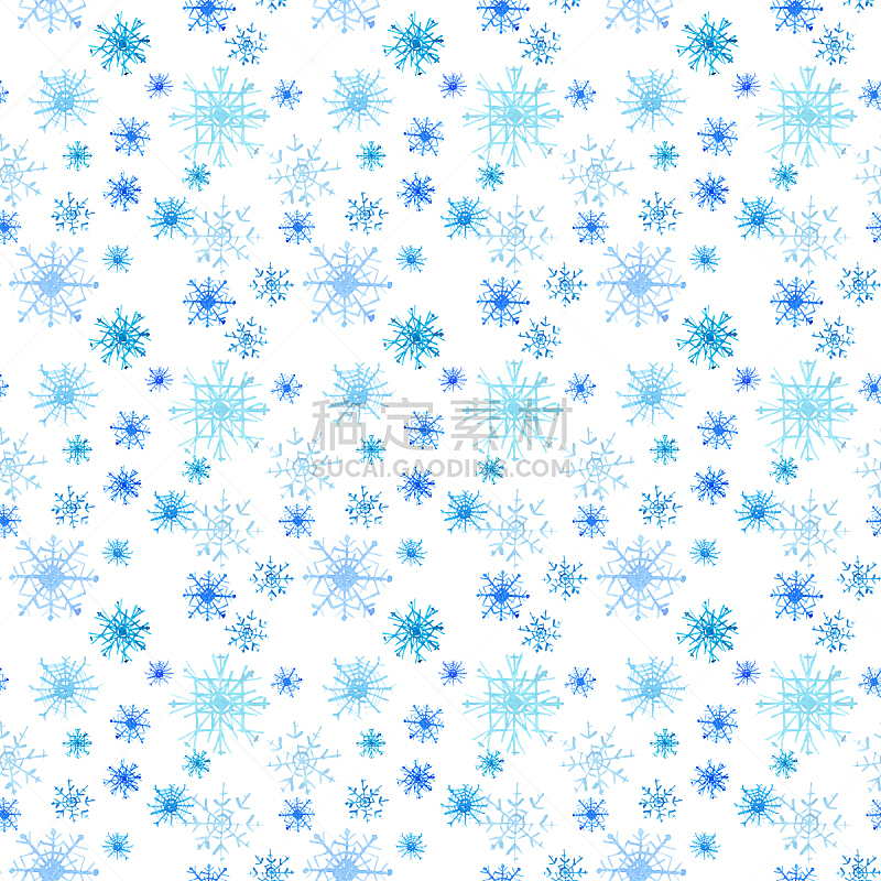 绘画插图,冬天,雪花,式样,蓝色,抽象,手,节日,明亮,自然美