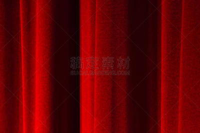 窗帘,舞台,红色天鹅绒,边框,幕布,打褶,水平画幅,无人,天鹅绒,红色
