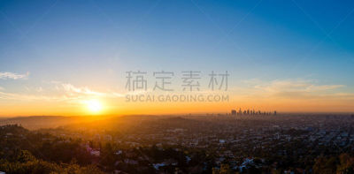 全景,洛杉矶,办公室,天空,美,公园,水平画幅,山,无人,洛杉矶县
