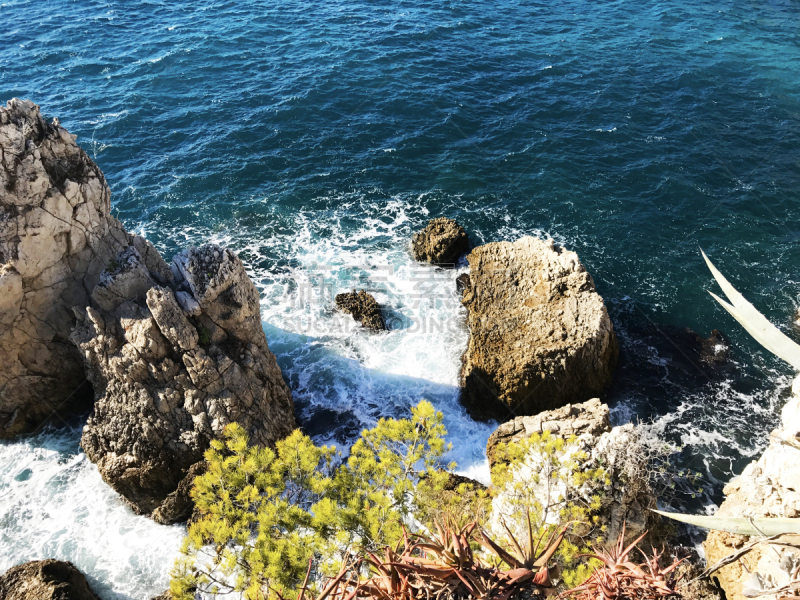 蔚蓝海岸地区,法国,海岸线,安提布,俄亥俄河,自然,风景,图像,海洋,无人