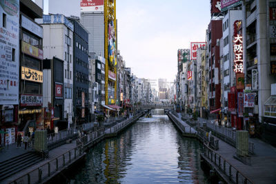 大阪府,大板南波站,道顿堀,近畿区域,水平画幅,夜晚,户外,泰国,都市风景,夜生活