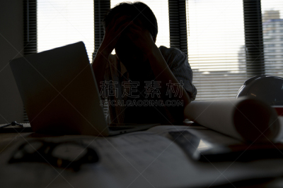 办公室,职业,建筑师,认真的,问题,土木工程师,商务,专心,专业人员,工程师