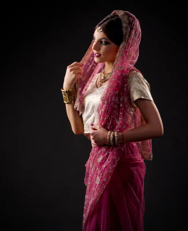 新娘 传统服装 多色的 自然美 宝莱坞 印度 巴基斯坦人 婚礼 纱丽 美图片素材下载 稿定素材