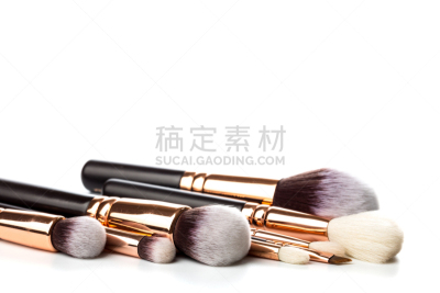 扑面粉,化妆刷,化妆用品,商品,白色背景,画笔,彩妆,分离着色,布置,覆盖