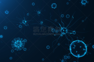 微生物,瘟疫,病毒,背景,三维图形,抽象,蓝色,艾滋病检测,生物学,蛋白质