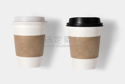 咖啡杯,白色,分离着色,概念,一次性物品,外卖食品,杯,茶,排列整齐,咖啡