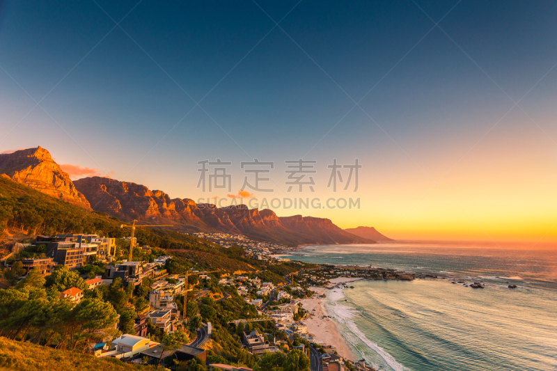 克里夫顿海滩,无人,白昼,紧迫,坎普湾,十二门徒岩,开普敦,水平画幅,沙子,户外