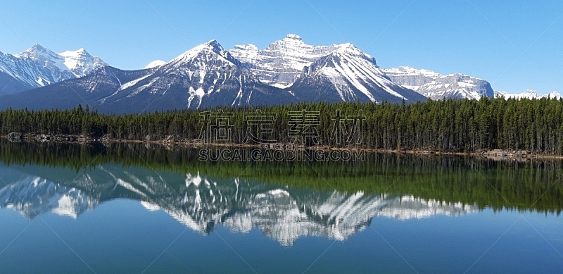 赫伯特湖,户外,自然美,自然,图像,全景,水平画幅,无人,加拿大,阿尔伯塔省