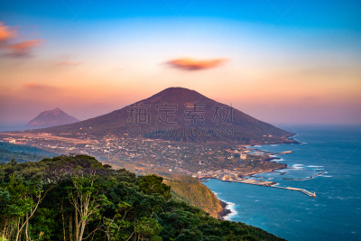 日本,岛,群岛,水平画幅,无人,海港,海岸地形,户外,海滩,山