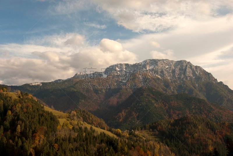 karavanke range,自然,旅游目的地,水平画幅,山,雪,无人,户外,山脉,摄影