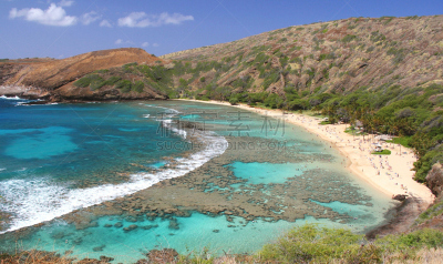 恐龙湾,浮潜,瓦胡岛,夏威夷,太平洋,建筑工地,自由潜水,偏振光,避暑圣地,水