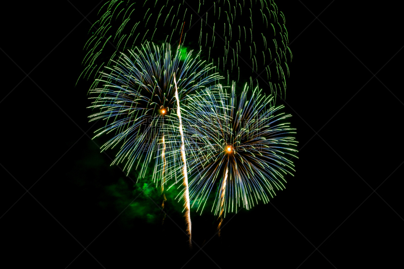 新年前夕,多色的,焰火,传统节日,周年纪念,事件,暗色,背景分离,4k分辨率,泰国