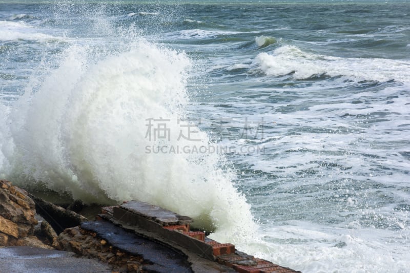 暴风雨,海景,海洋,黑海,水,风,水平画幅,纹理效果,户外,石头