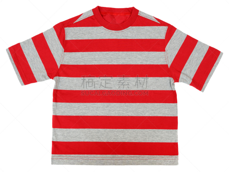 条纹衬衫,衣服,外衣,红色,衬衫,条纹,干净,背景分离,纺织品,短袖