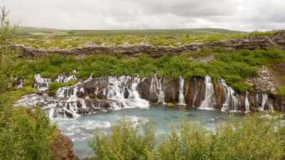hraunfossar,自然,风景,图像,美,小溪,自然美,著名景点,无人,旅游目的地