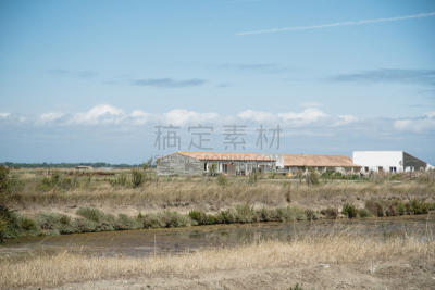 城镇,红结矶鹞,斑点,地形,横截面,法国,阿基坦地区,大西洋,船,著名景点