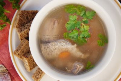 蔬菜,肉汤,乡村风格,牛肉,木制,碗,桌子,白色,顶部