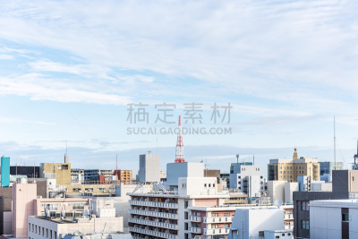 都市风景,日本,城市天际线,城镇景观,云,黄昏,现代,建筑,金融区,市区