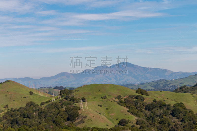 绿色,山,戴布罗坝,自然,褐色,康特拉科斯塔县,水平画幅,戴博洛山脉,无人,丘陵起伏地形