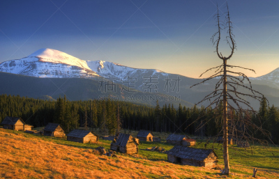 乡村,乌克兰,思诺山,伊万诺-弗兰克依维卡,卷云,天空,水平画幅,户外,高处,柴火