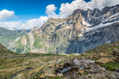 加瓦尔尼,风景,名声,秋天,加瓦尔尼冰斗,圆形剧场,水平画幅,墙,雪,瀑布