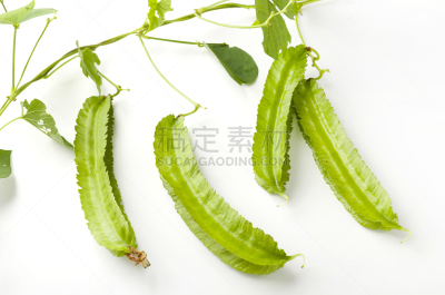 四角豆,有蔓植物,水平画幅,绿色,可爱的,无人,公主和比恩,白色背景,豆科植物,鹤