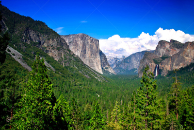 风景,隧道,新娘面纱瀑布（优胜美地）,船长岩,半圆顶,梅丽波莎县,优胜美地山谷,水平画幅,山,瀑布