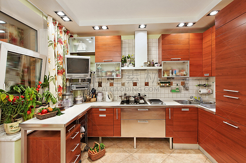 家具,木制,室内,厨房,大量物体,厨房器具,褐色,水平画幅,玻璃,架子