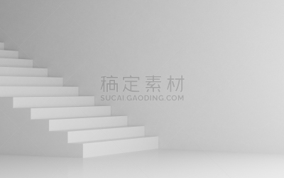 三维图形,白色,概念,台阶楼梯,都市风景,前进的道路,白色背景,商务,脚印,空的