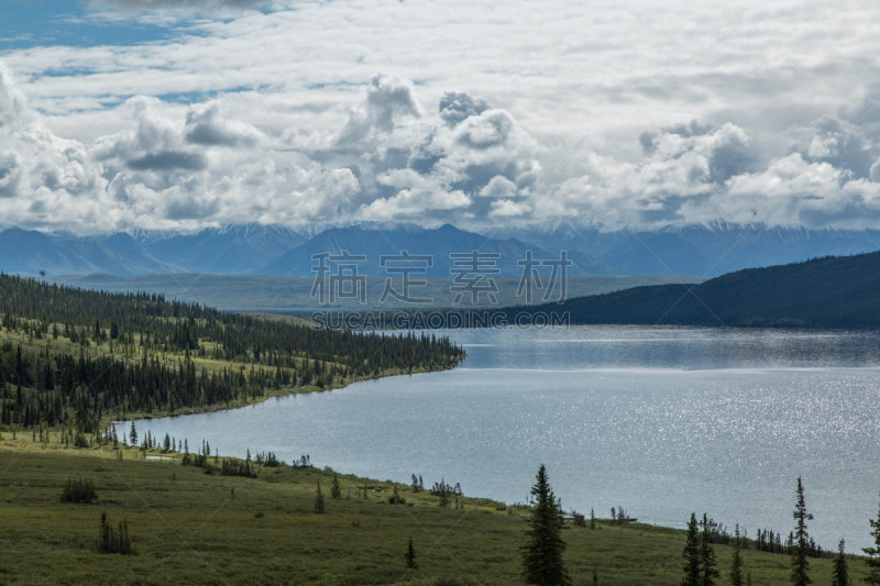 麦金利峰,阿拉斯加,冬天,图像,国家公园,雪,小溪,美国,宁静,无人