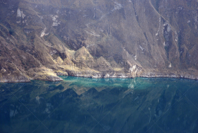 威尼斯礁湖,Quilotoa,火山喷口,厄瓜多尔,安地斯山脉,水平画幅,地形,无人,火山地形,户外