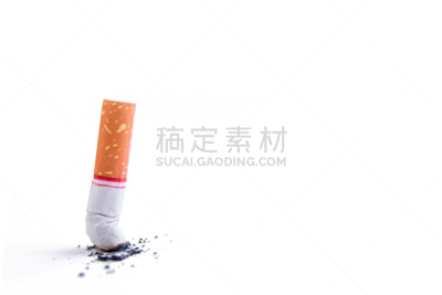 烟蒂,灰,留白,白色背景,背景分离,分离着色,卷烟过滤嘴,动物的顶撞行为,尼古丁,吸烟问题