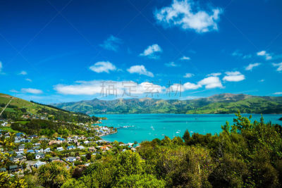 akaroa,风景,南半球,自然,天空,旅游目的地,水平画幅,地形,无人,户外