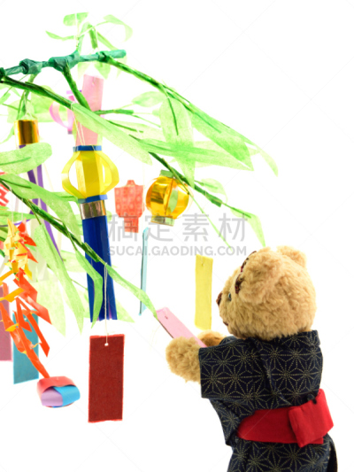 华丽的,纸,七夕节,竹子叶,便装和服,装饰品,传统庆典,和服,垂直画幅