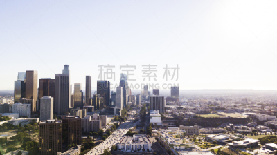 城市天际线,市区,洛杉矶,城市生活,交通,海港高速公路,加利福尼亚,多车道公路,现代,户外