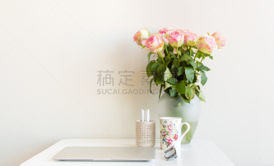书桌,桌子,水平画幅,无人,玫瑰,陶瓷制品,眼镜,室内,白色,文具盘