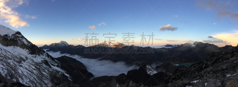 山,波托西地区,南美,水,天空,雪,湖,戏剧性的景观,白色,高处