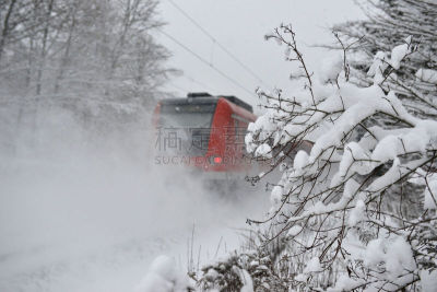 轻轨,冬天,天气,斯塔恩博格,高速列车,电缆,通勤者,水平画幅,雪,无人
