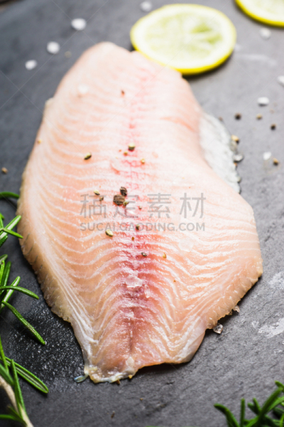 生食,罗非鱼,案板,鱼片,酸,牛排,清新,自然界的状态,鱼肝油,香料
