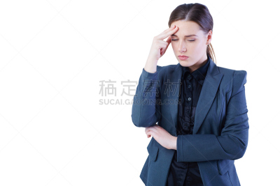 女商人,白色背景,分离着色,认真的,注视镜头,留白,问卷,套装,仅成年人,公司企业