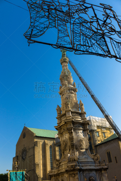 方尖石塔,纳布勒斯,中心,回廊,垂直画幅,外立面,庭院,都市风景