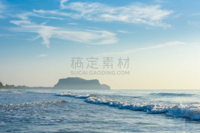 海洋,山,在之间,岩石,深的,中间部分,泰国,背景,夏天,户外