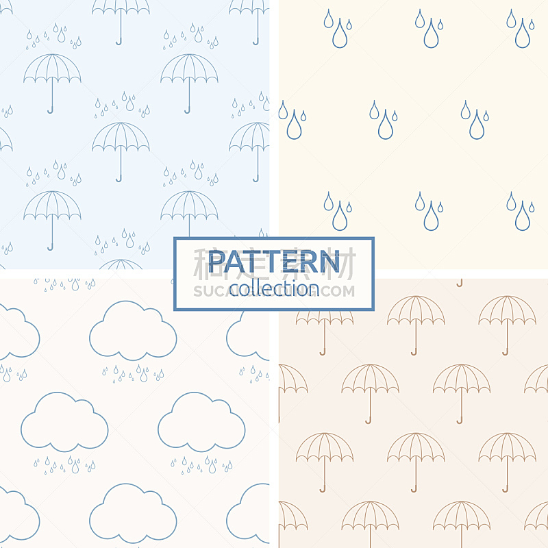 伞,式样,雨滴,水,天空,纺织品,绘画插图,现代,雨