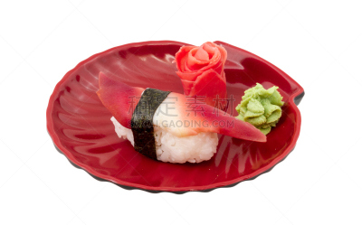 寿司,软体动物,白色背景,北极贝,赤贝寿司,肉,海产,健康食物,膳食,日本食品