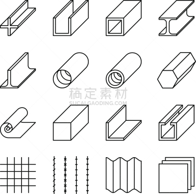 矢量,成一排,计算机图标,商品,冶金,装管,绘画插图,计算机制图,计算机图形学,金属